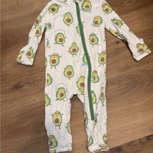Angel Dear Avocado Print Kids Footie